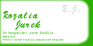 rozalia jurek business card